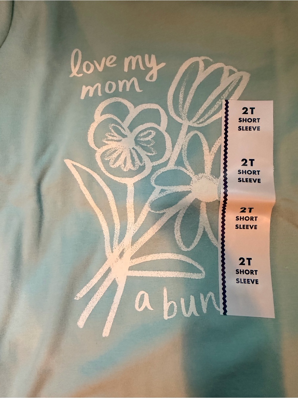 2T  "Love My Mom a bunch" Floral Short Sleeve Shirt